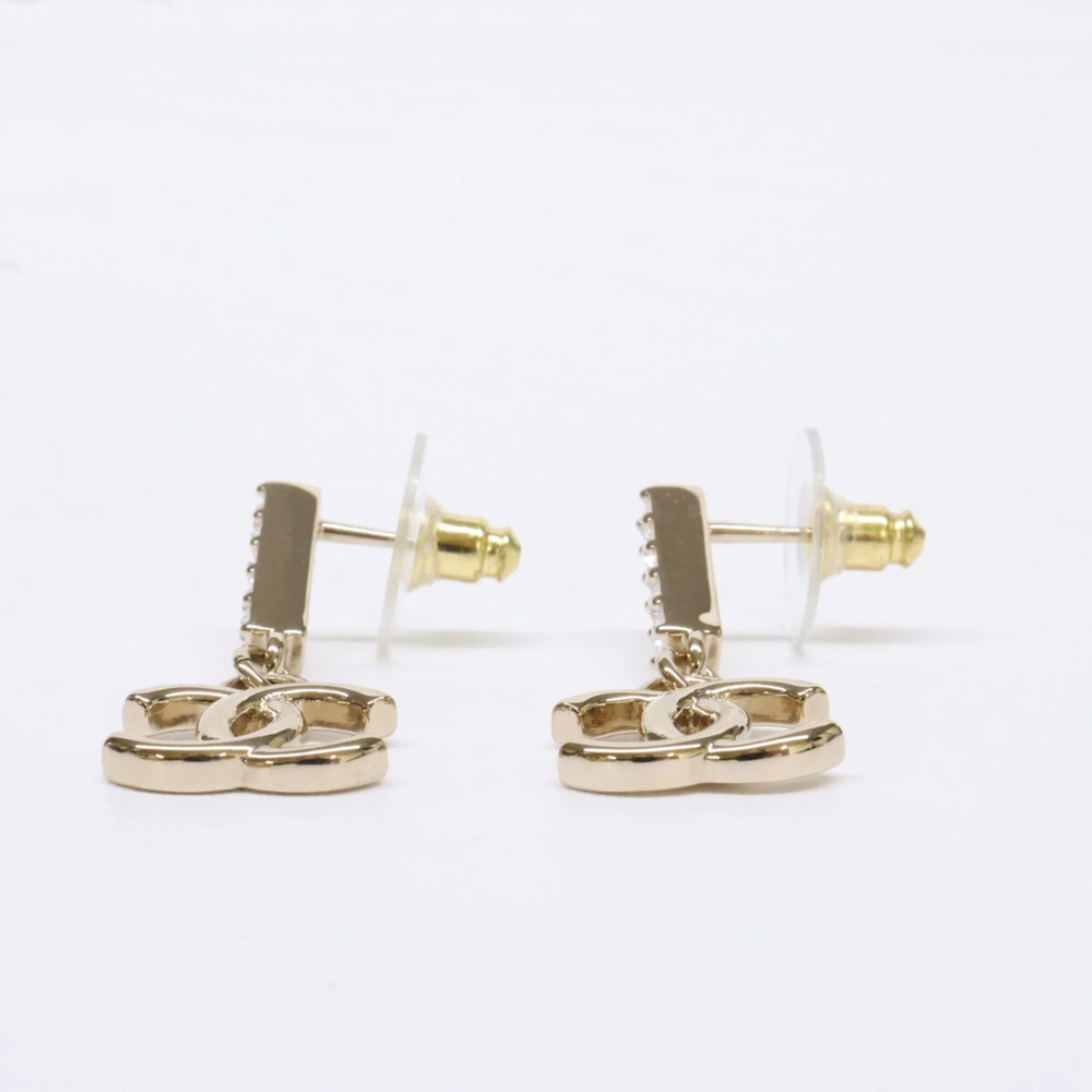 CHANEL Gold Logo Earrings - Picture 3 of 8